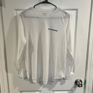 Figs long sleeve white shirt